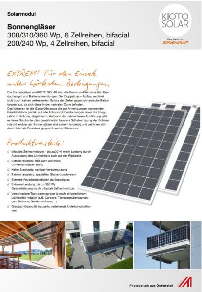 Photovoltaikmod, 200W, 1700x1015x9, 2x4mm, 38kg, Bifacial