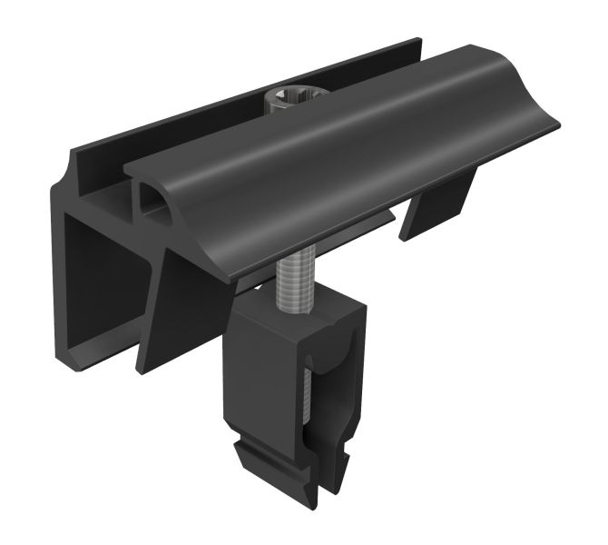 Modulendklemme Vario ohne Erdung, 30-50 mm, schwarz
