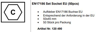 Label Set En17186 Socket Eu (50Pcs)