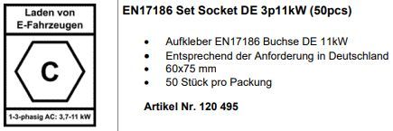 Label Set En17186 Socket De 11Kw (50Pcs)