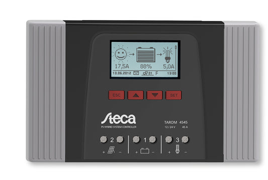 Solarladeregler 12/24V/48V, 45A, LCD