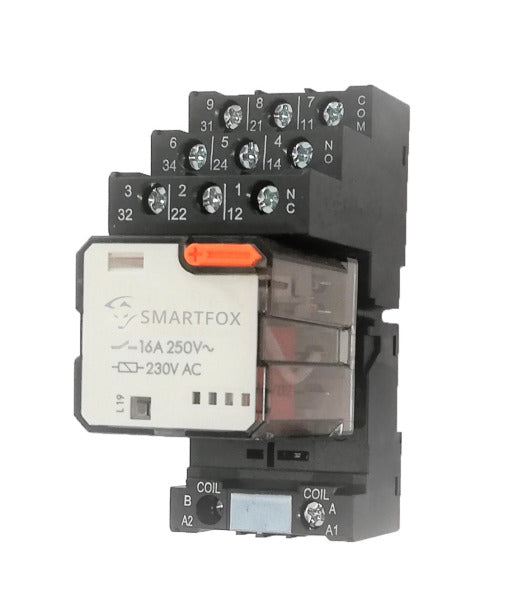 SMARTFOX Umschaltrelais 3-Wechsler, 16A, Spule 230VAC