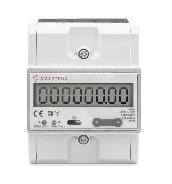 SMARTFOX Energy Meter 3ph, 80A, RS485, S0 (1000 Imp/kWh)