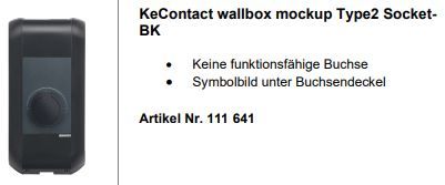 Kecontact Wallbox Mockup Type2Socket-Bla