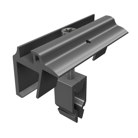 Modulendklemme Vario Mit Erdung, Schwarz
